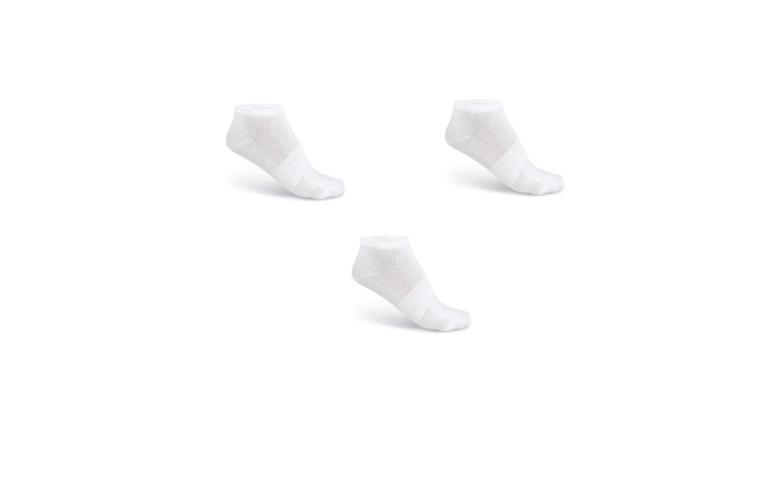 Носки низкие детские спортивные 3 пары белые