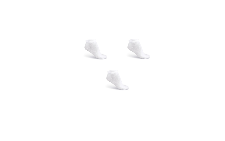 Носки низкие детские классические 3 пары белые